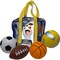 Anywhere Sports: 4-Ball Sports Bag - 4-5" Mini Foam 4pk Ball Set, Basketball-Soccer-Volleyball-Football, Assorted Color Bag, In-Outdoor Play, Kid 3+
